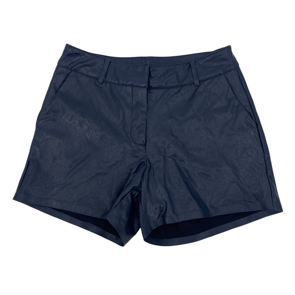 Commando Woman’s Size Small Navy Blue Faux Leather Tailored Shorts
